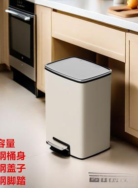 脚踏不锈钢脚踩带盖卫生间客厅厨浴MXM房厕所大容量垃圾室桶收号