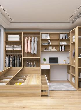 0J榻榻米衣柜体带书桌一儿童书柜组合TAY套装房卧床室小户型靠墙