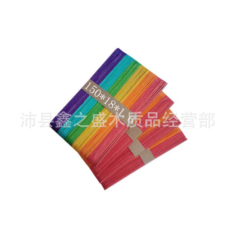 彩色G1501816压舌板150*凌1*1.6制做多规格宽型木棒冰激勺儿童8材