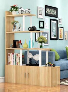 客厅隔断玄QGR关柜屏约风简现代展层钢木示置物架多小户型酒柜间