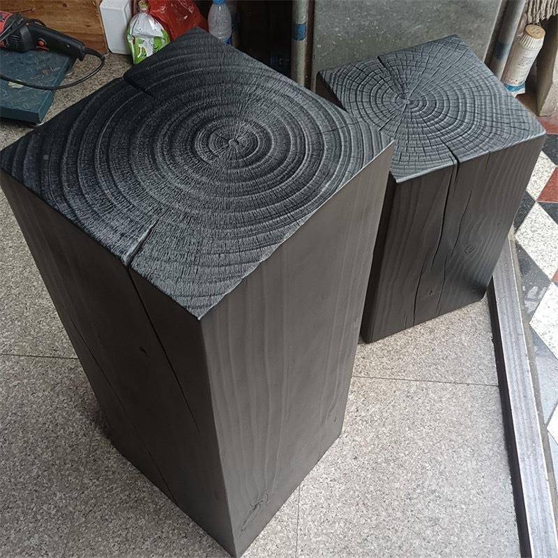 家客厅具木墩做旧木木方形边几茶几复古原矮凳民OVZ宿实酒店花架