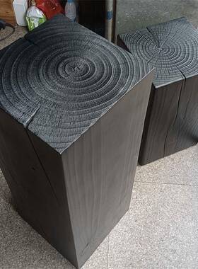 家客厅具木墩做旧木木方形边几茶几复古原矮凳民OVZ宿实酒店花架