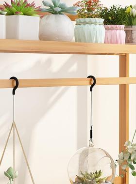 花架置物层架子植物实木阳台多绿厅萝客XSG吊兰多肉花盆挂地架落