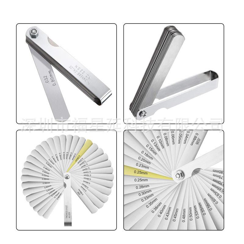 吉他测量GBR工具套装颈尺带齿弧度尺T琴型尺三塞角尺弦距尺尺17件