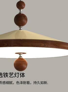 全光谱中古风21913臂餐厅吊灯胡摇色木岛台吊灯创意个桃性LED铁艺