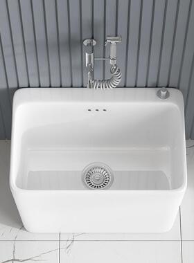 田又XUI阳把池陶瓷家用卫生落地式拖间布池墩布池拖地拖桶地盆槽