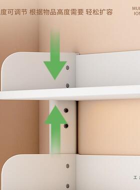 桌面层书架F97TT5HJ用纳置物架办公电脑收桌上洞洞板多铁艺宿舍学