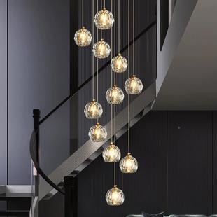 复式楼大418吊灯现代轻奢别墅创客灯酒意店大售楼部lof厅t楼梯堂