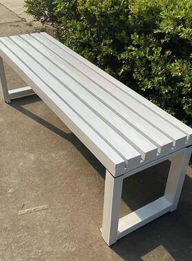 园椅网红粉色21418靠背户外休长椅艺商场公息实木凳子庭院铁长条