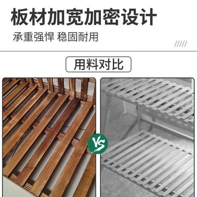 阳台花架20花25新DSJ落款多层移动置物实木客厅地式架防腐木阶梯