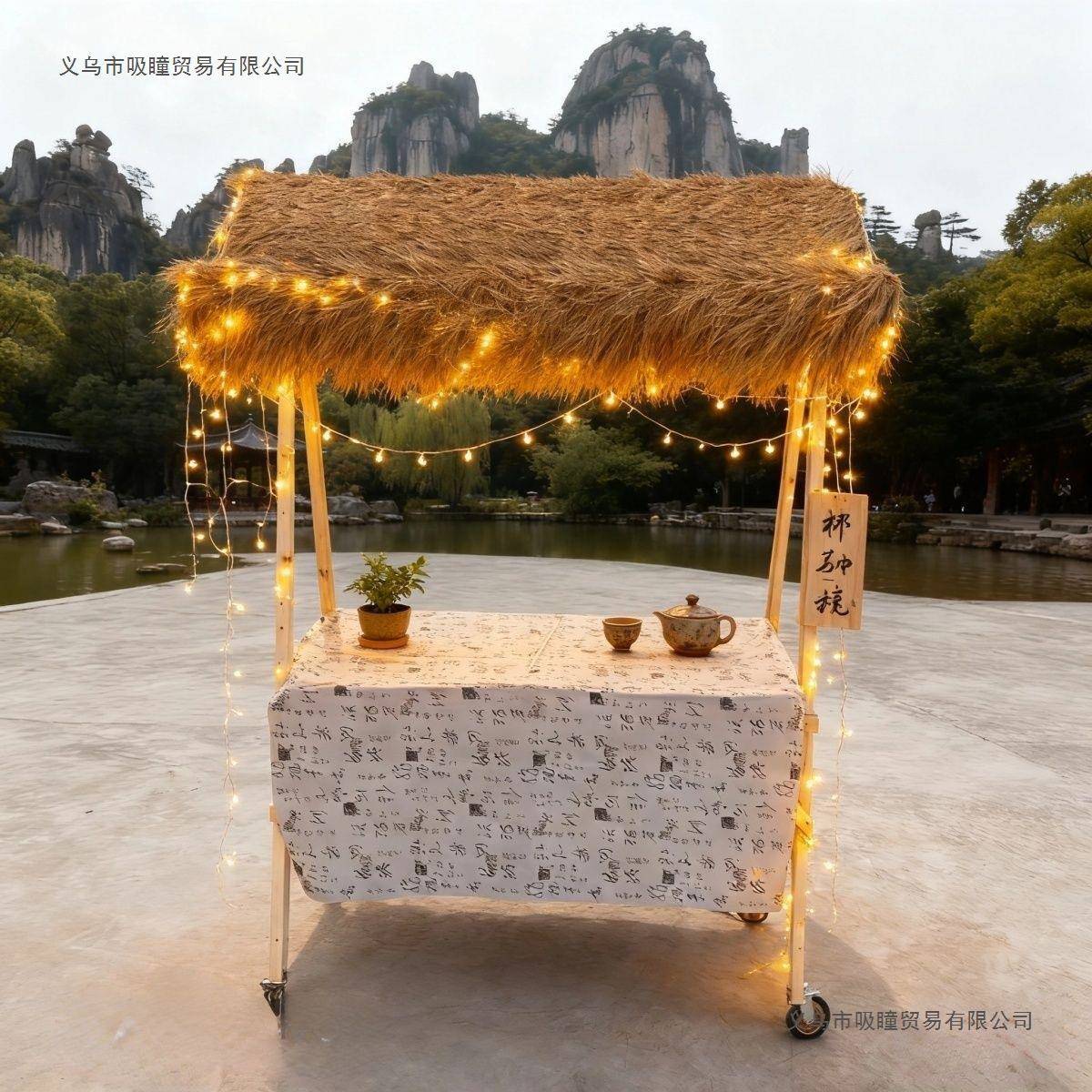 古位风集市摊折摊叠促销展示台移动摆地摊展示561架草花车可折叠