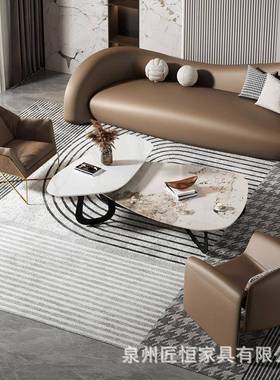 轻酒奢沙皮沙发设计师双人发椅办公接待店小沙发网红家AQJ用布艺