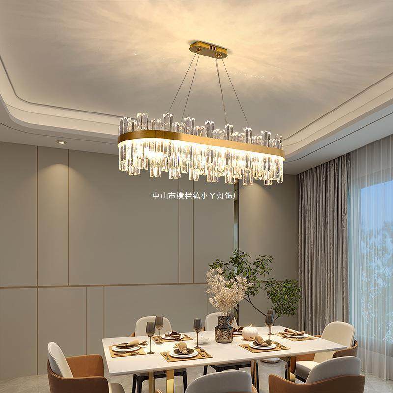 餐厅吊现代简约厅992灯具餐桌吧台气灯饰水晶长灯方形大客饭厅灯,家装灯饰光源,智能吊灯,淘宝优惠券,粉丝福利购,淘宝优惠卷
