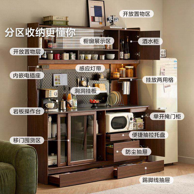 家中古风餐边厅0柜子靠墙体一储物柜客置物架茶水家用具