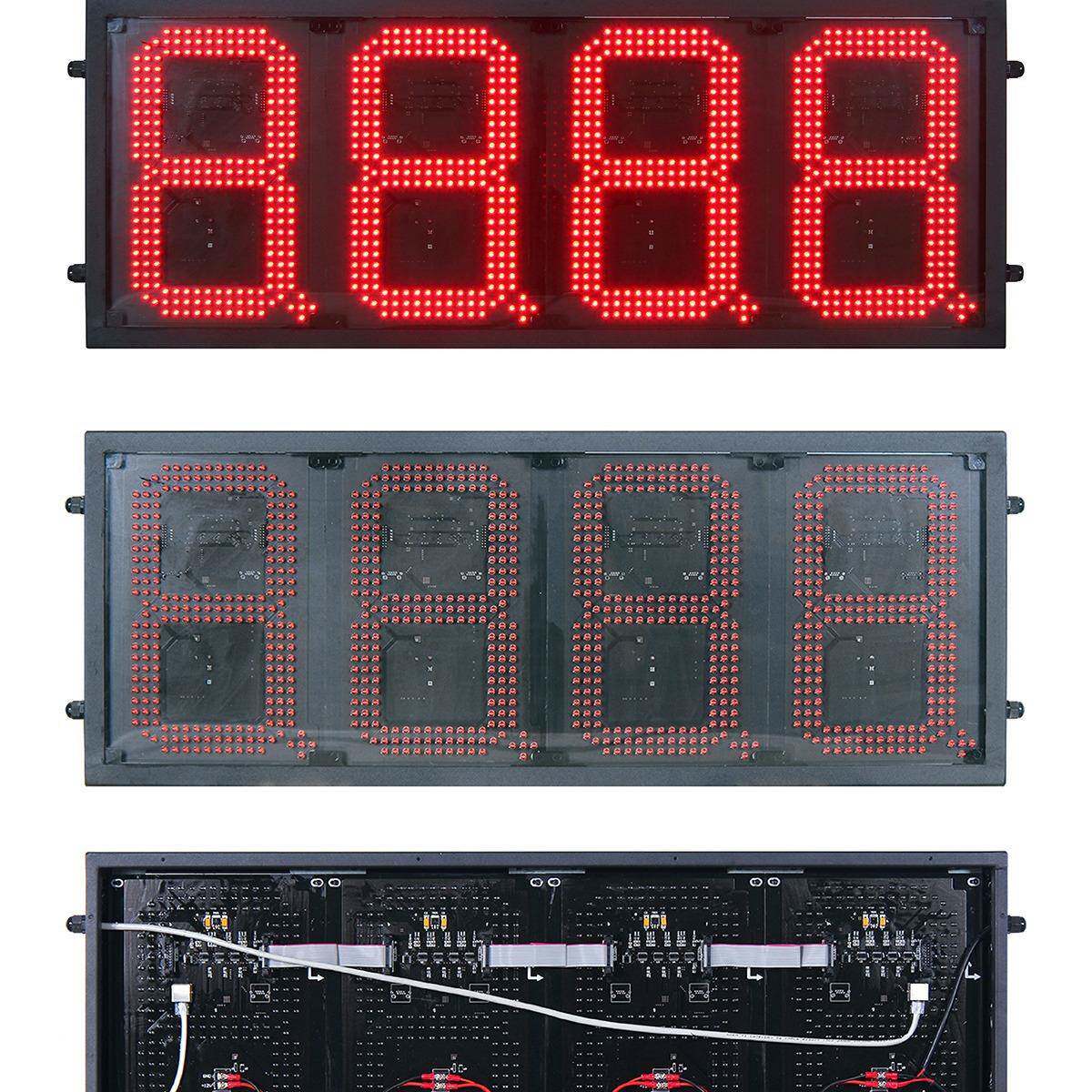 口墨出西哥10寸888红油色数字价NFF屏高8亮LED油价屏厂家