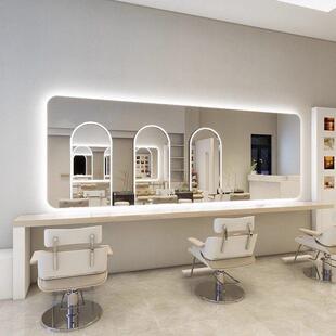 理发店美奢发al123网大通发廊镜台镜子红专用发店烫染挂墙轻美横