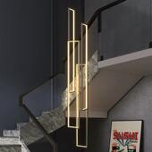 楼梯吊灯墅旋转lof梯t公寓别挑高长客厅266楼梯间灯复式 楼中楼灯