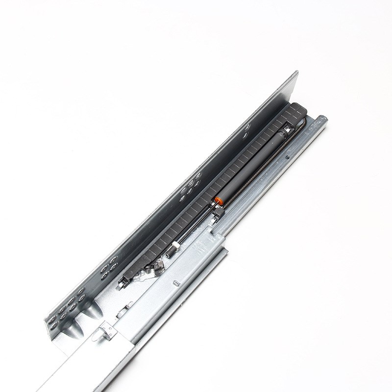 DTC东泰隐藏轨 托底滑轨 底装抽屉滑轨阻尼导轨缓冲【插销带钩】