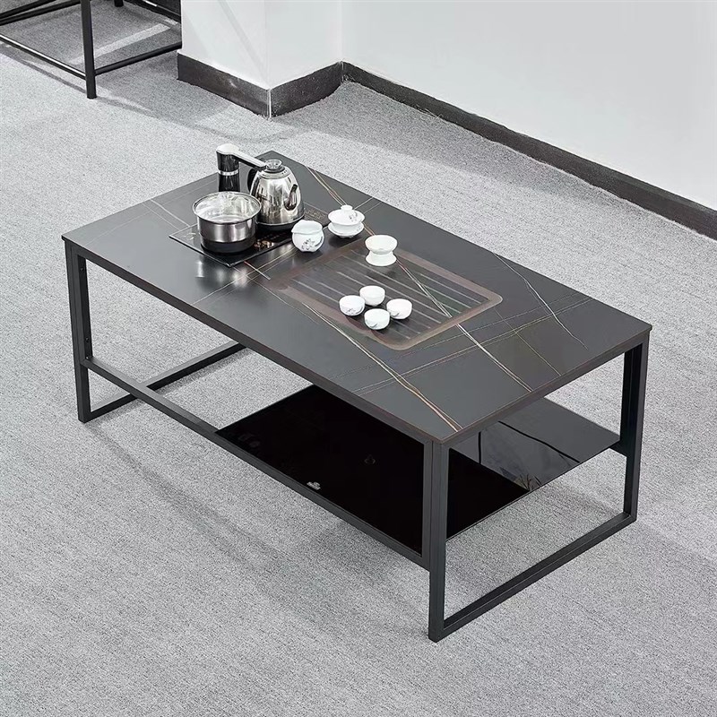 办公室沙发简约现代商务接待经理室会客休闲区单三人茶几组合套装