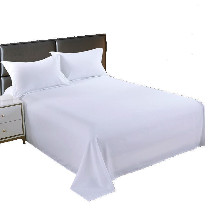 Q3Y宾馆酒店床上用品特佳单人白色床单洗浴旅店1.2m2米加密白色被