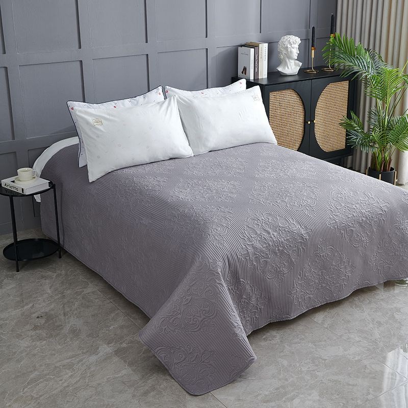 春夏床盖白色床单单件四季通用加厚榻榻米大炕垫夹棉双面两用