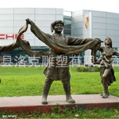 蒙古族传统文化人物雕塑铸铜蒙古人跳舞骑马雕塑室外展览景观摆件