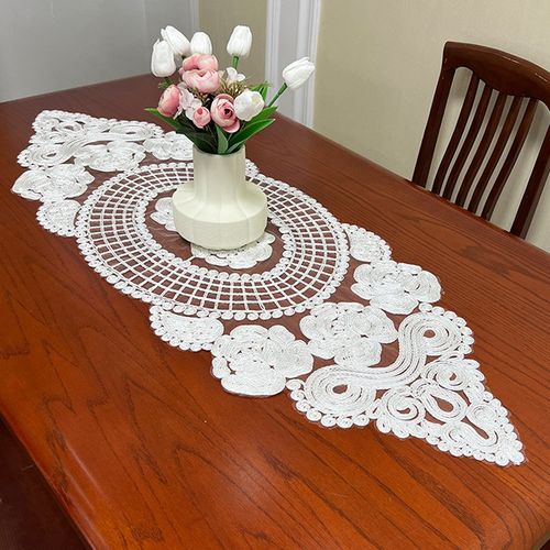 厂家车股绳绣桌旗轻奢高端蕾丝法式复古茶几餐桌电视柜盖布