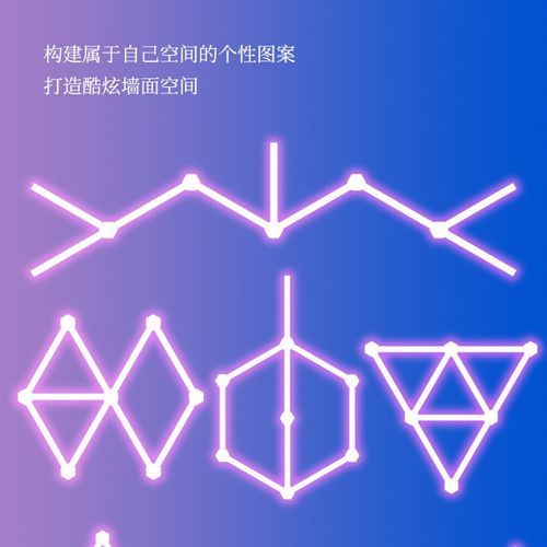 音乐量子灯电竞氛围灯RGB拼接智能星座灯直播间背景墙装饰小夜灯