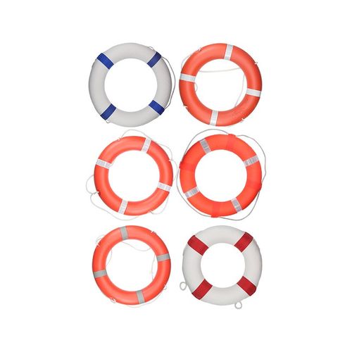 船用泡沫救生圈国标防汛实心牛津泡沫浮力圈2.5kg橡塑游泳圈抛绳