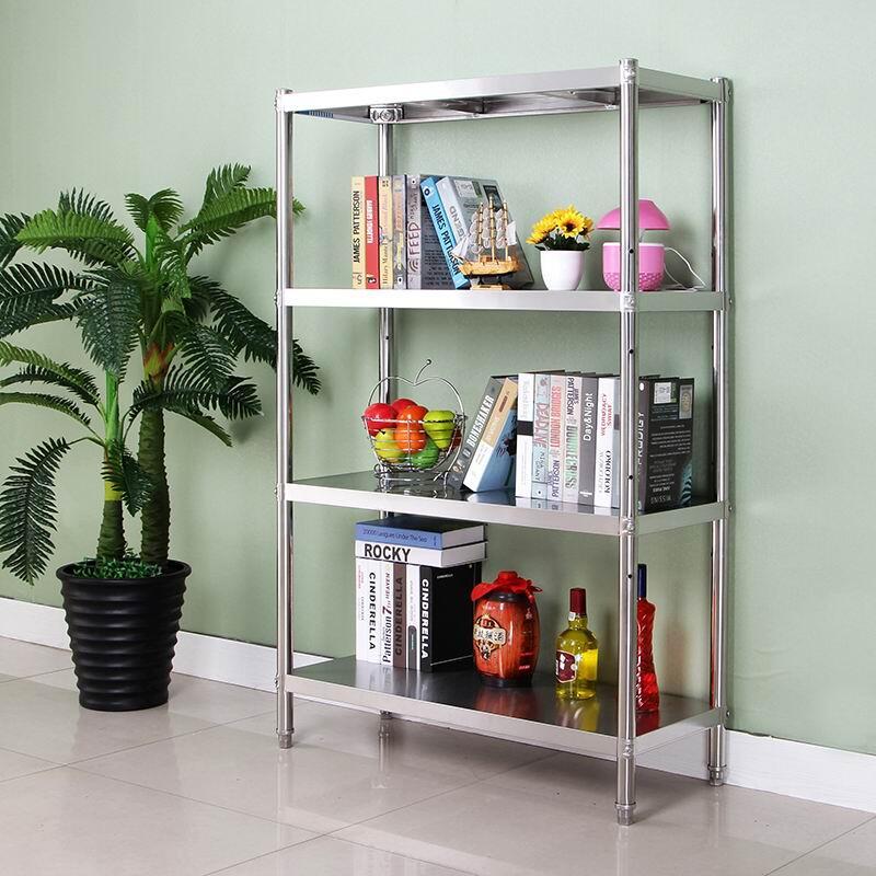 新厨房置物c架落地四层不锈钢货架层架储物整理收纳杂物架角落架