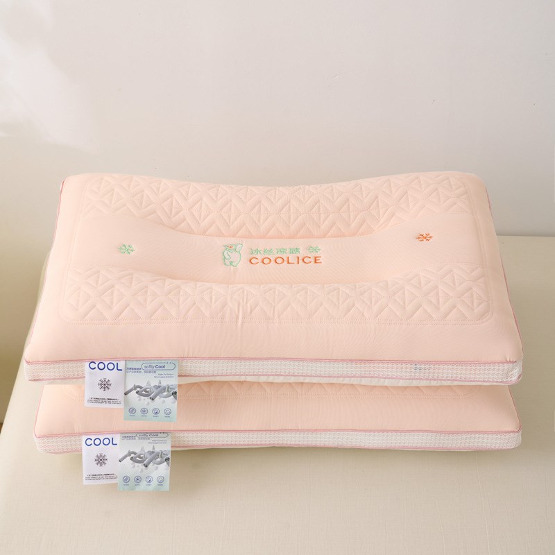 2025夏季新款冰丝凉感定形家用床上用品枕芯学生宿舍清新简约枕头
