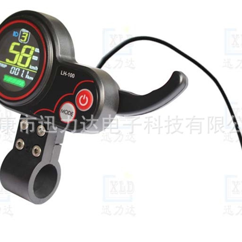 电动滑板车LCD液晶智能仪表指拨二合一 彩屏圆表5孔5线 LH100-F