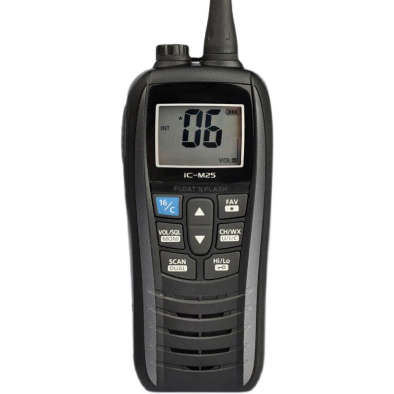 IC-M25对讲机M23海事船用甚高频M36漂浮VHF适用艾可慕M37船舶M24