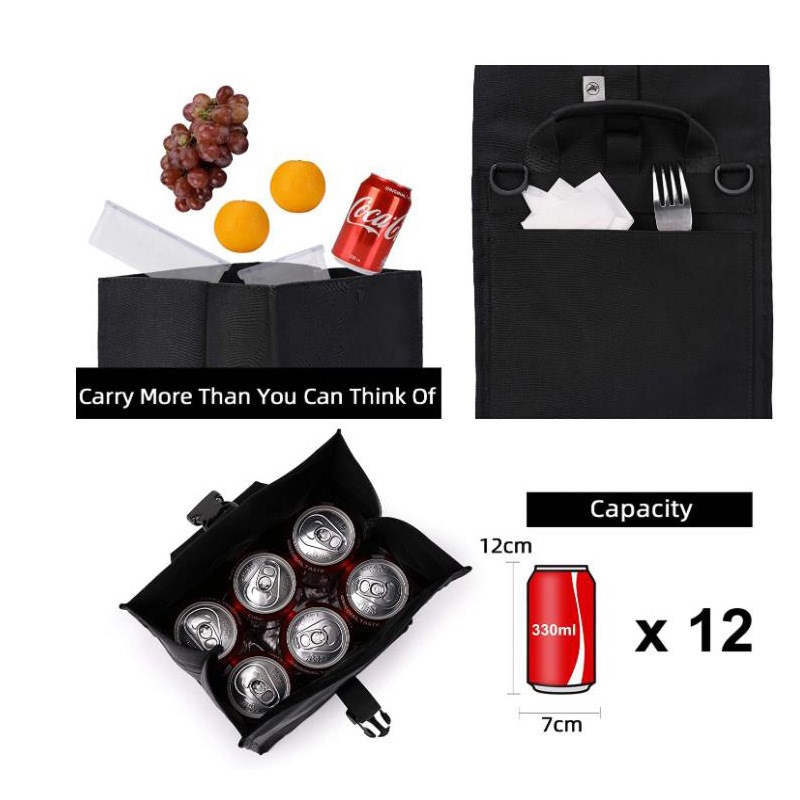 涤纶牛津布大容量男士保温午餐包 保冷保鲜手提现货直发便当冰袋