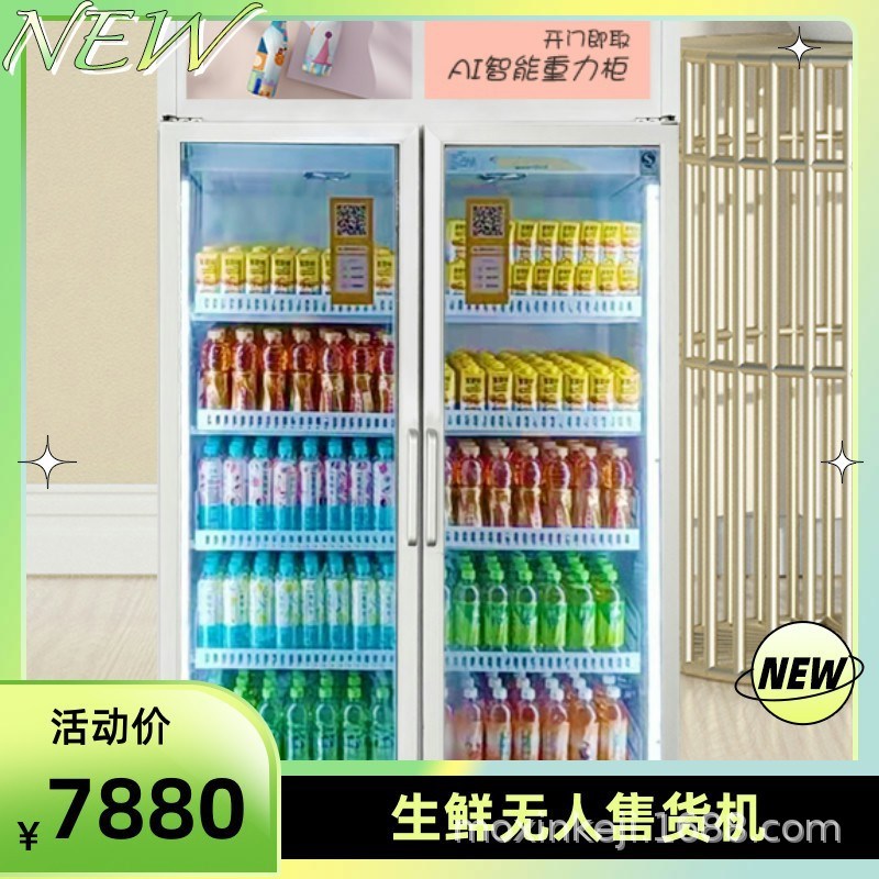 AI智能视觉识别柜扫码开门自取柜生鲜无人售货机自助售卖机贩卖机