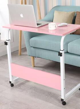 易电脑桌台学式家懒用人简OWZ折叠可移动床边桌学生书桌写字习小