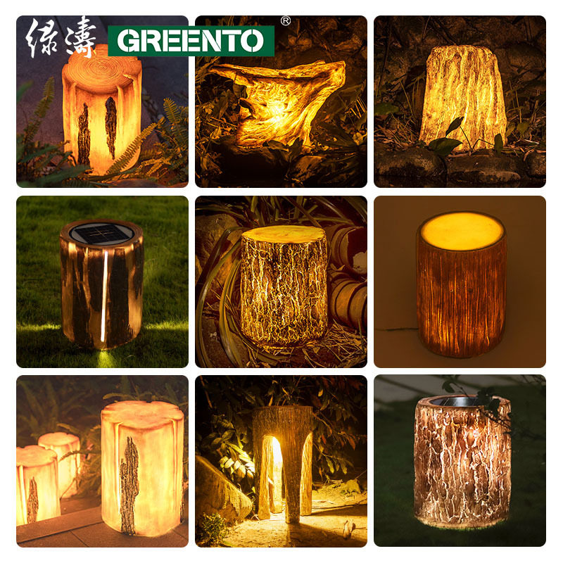 LED仿真树桩灯太阳能户外防水