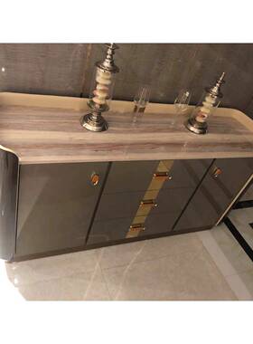 现户代简约极简风意式37206轻奢餐边柜入玄关餐柜柜厨房边家用时