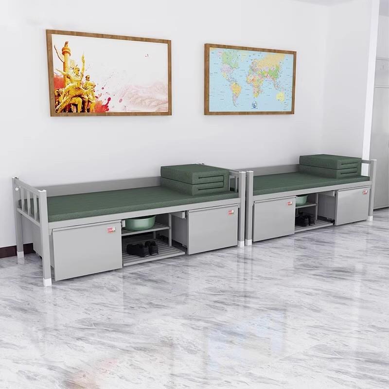 制床下式营具双JS-YJ001层单位上铁架床员工宿舍上床下桌内务柜学