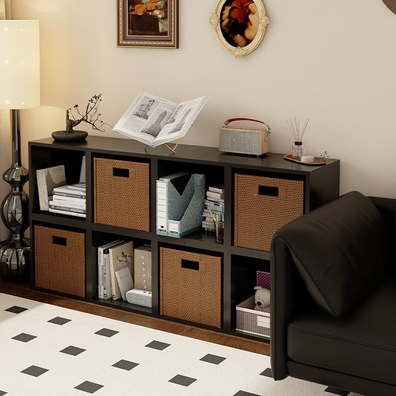 LF183000自由组合格子柜落格书架客地厅收纳宫单个实木八柜带门儿