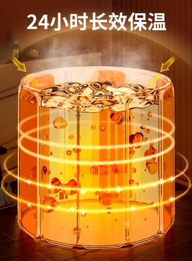 泡澡桶大儿人折叠加成人家桶用全身厚沐浴持久保温童洗澡QMM浴缸