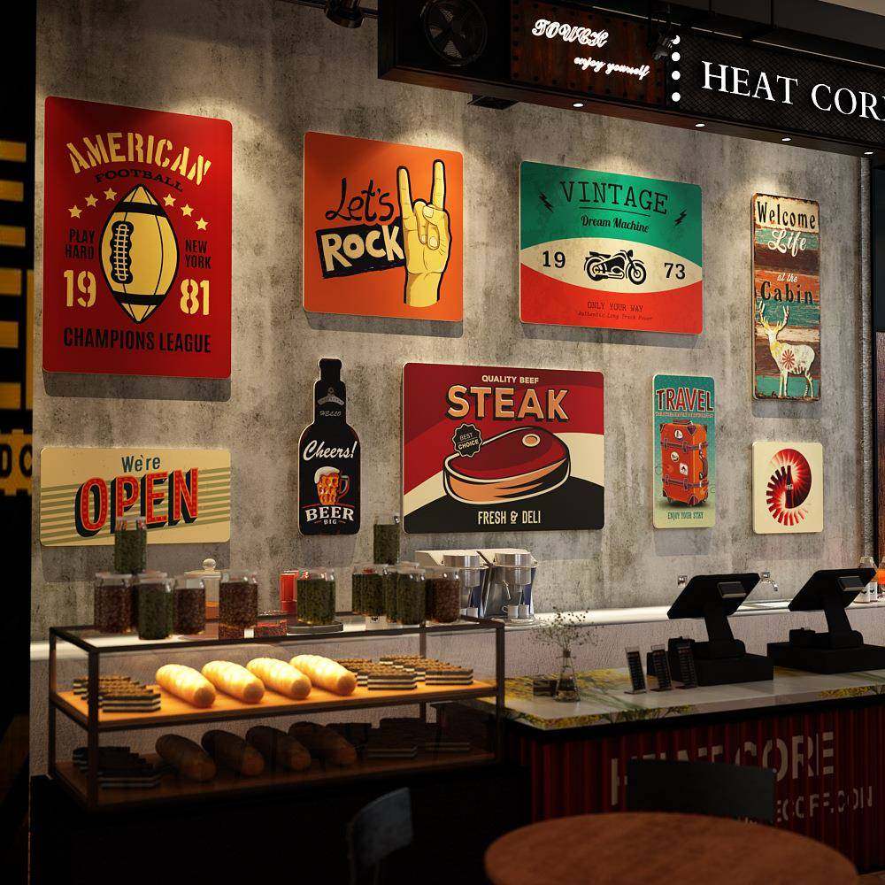 0带L6ED1工业风复古发光装饰LOFT组合墙715饰啤酒餐饮店LED灯照片