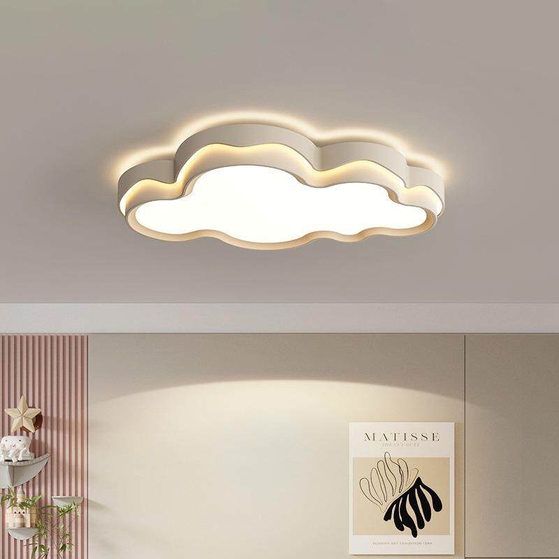 奶油风卧室吸顶灯现代简2约儿童房间KIS灯205年新款全光谱朵护眼