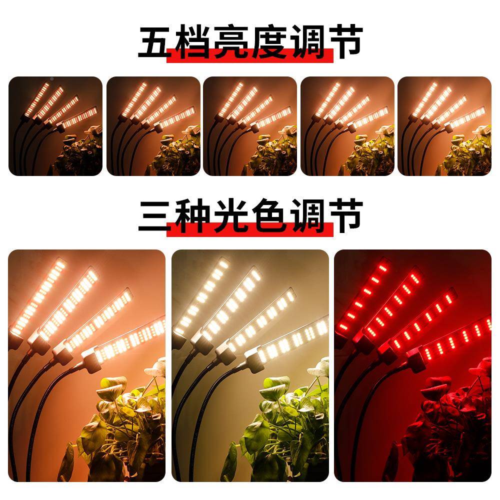 谦润照明植物生物长C2夹子植L灯ED室内三脚架植灯全光谱落地式多