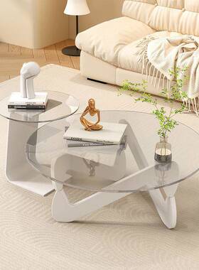 E屋1民宿爆款用高档商岩板钢ZC562216化玻小璃茶几户型出租意式茶