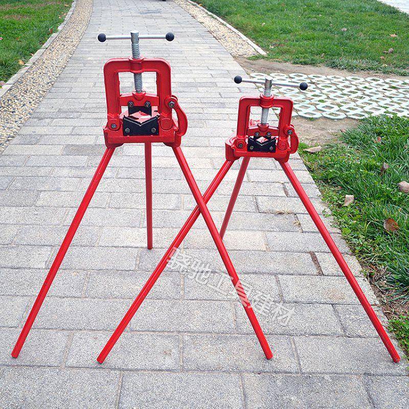 带腿压力钳架管子台钳虎钳水管钳2号钢管钳子3号管子台带钳龙937