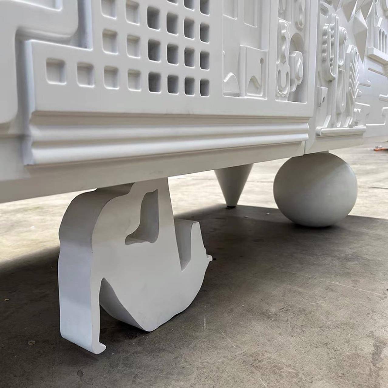 浙家7541具色厂白烤漆餐边柜江创意个性玄关柜展示架工装饰柜收纳
