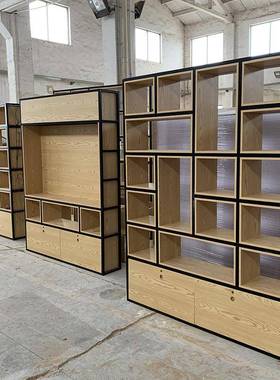 双面透明展JSQ02203柜展组合柜铁艺术示架艺品结柜装饰橱窗柜钢木