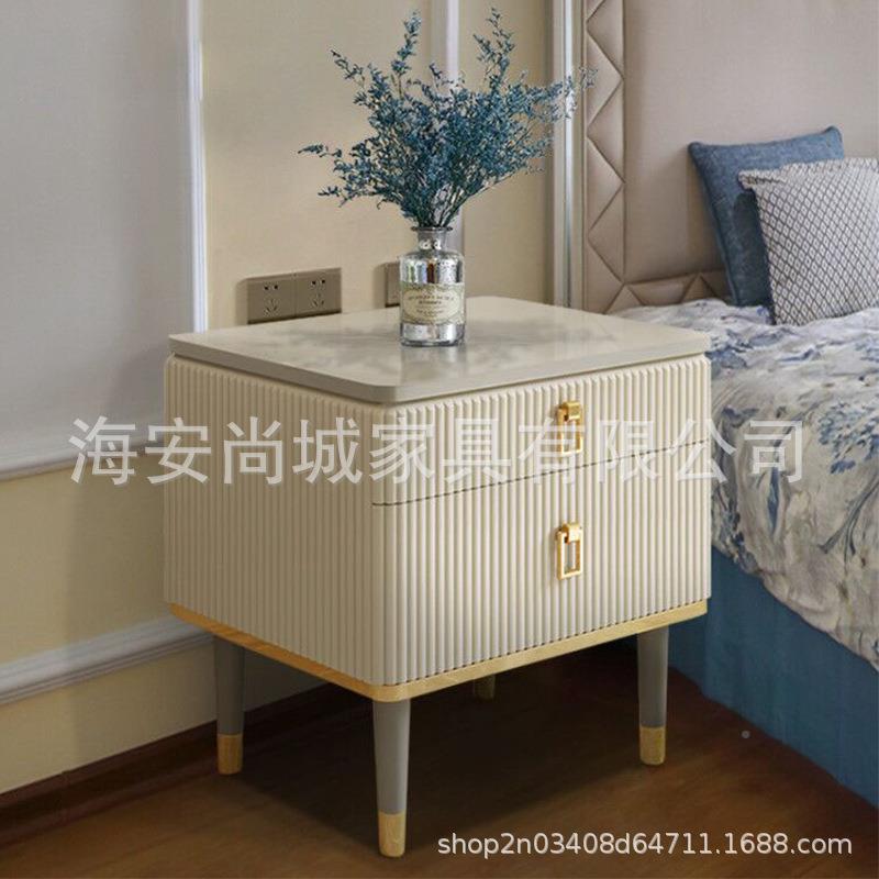 225几美式柜轻奢床头柜卧室新古典床边二斗后现代简约小边储子物
