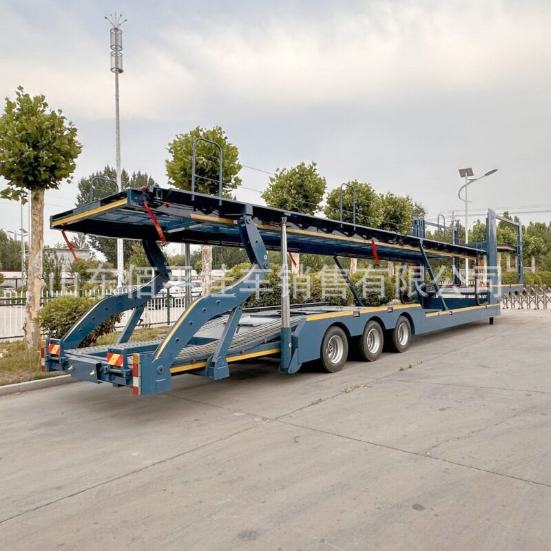 出口轿运车 中置轴轿运车 可抽拉升降 双层轿运车 3轴交运车